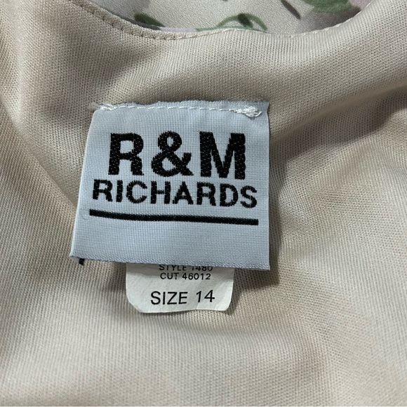 R&M Richards Plus Size Floral Chiffon Shift Dress - Picture 7 of 8